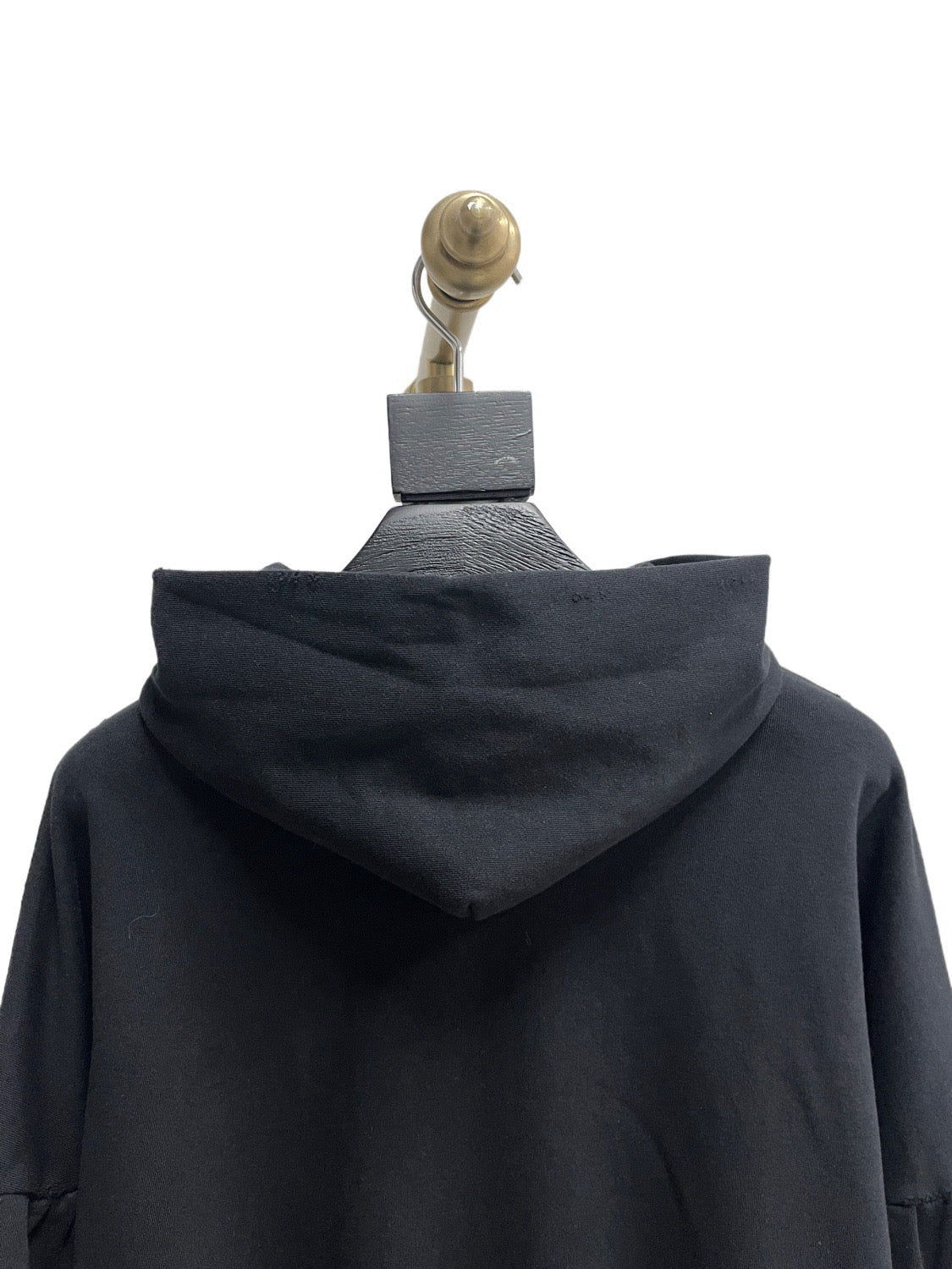 Black Cotton Graphic Pullover - Men's