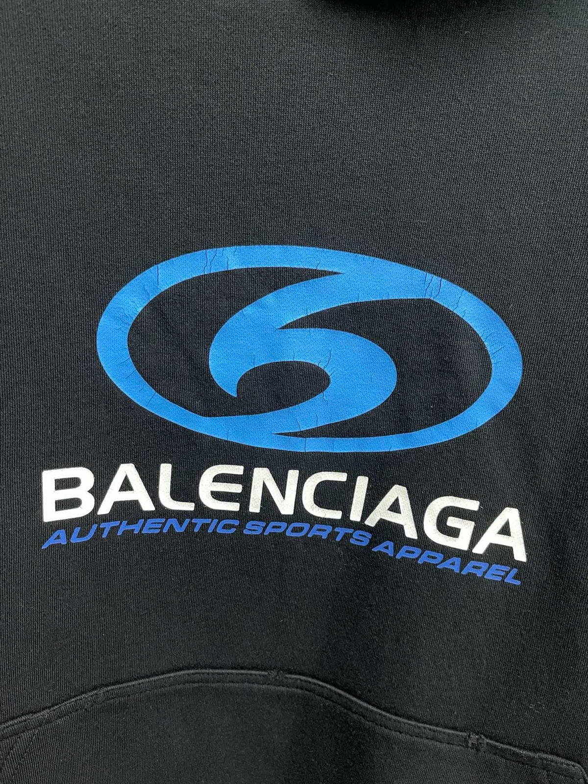 Black Cotton Graphic Pullover - Men's