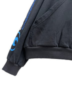 Black Cotton Graphic Pullover - Men's