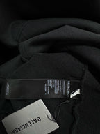 Black Cotton Distressed Pullover - Men's