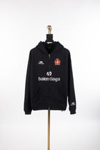 Black Cotton Logo Zip-Through - Men's