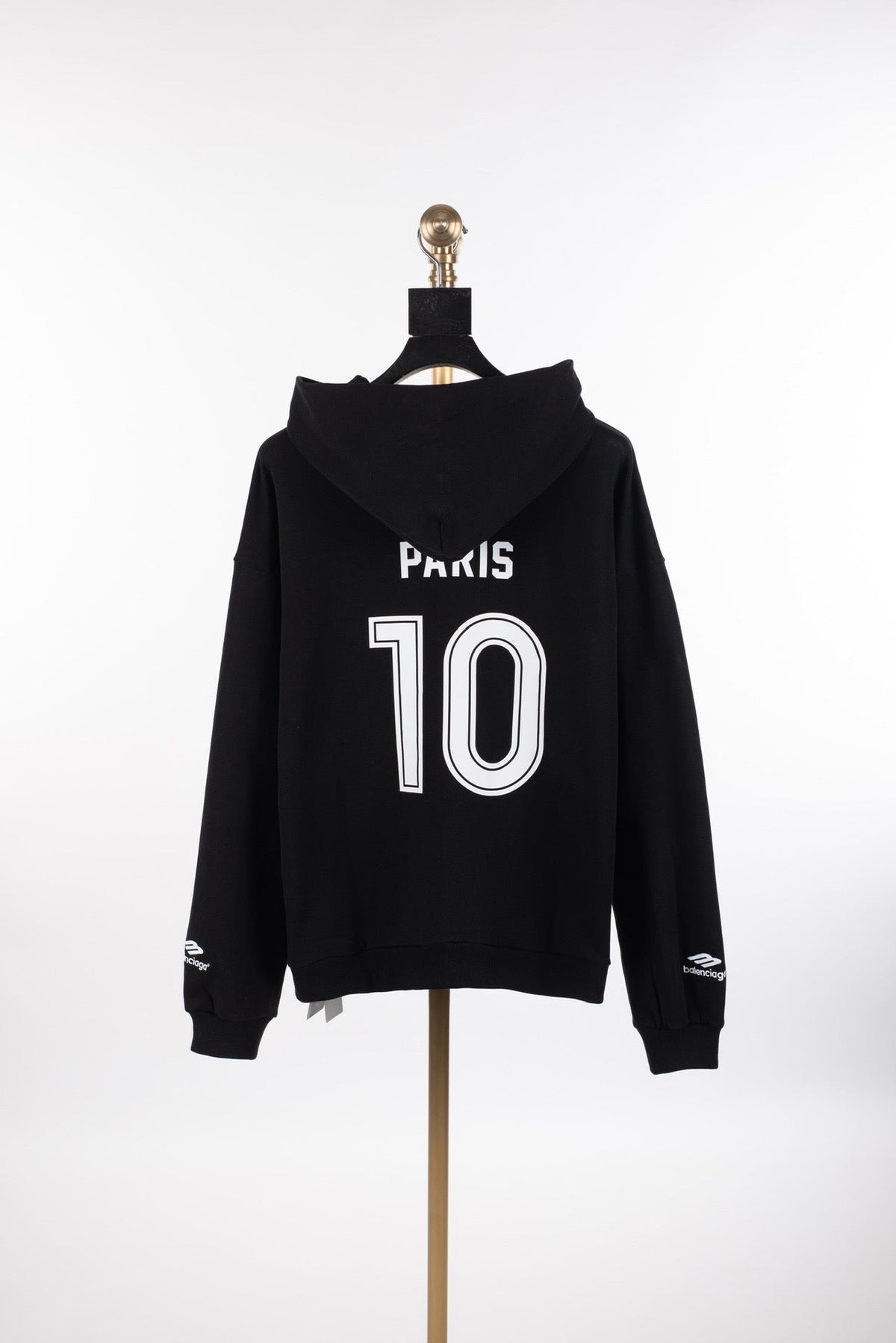 Black Cotton Logo Zip-Through - Men's