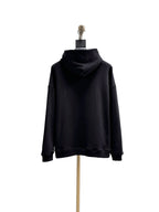 Black Cotton Graphic Pullover - Men's