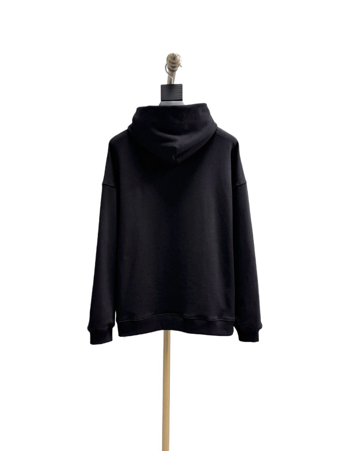 Black Cotton Graphic Pullover - Men's