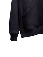 Black Cotton Graphic Pullover - Men's