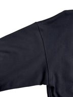 Black Cotton Graphic Pullover - Men's