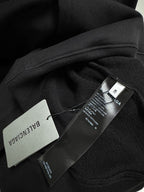 Black Cotton Graphic Pullover - Men's