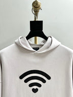 Black Cotton Graphic Pullover - Men's