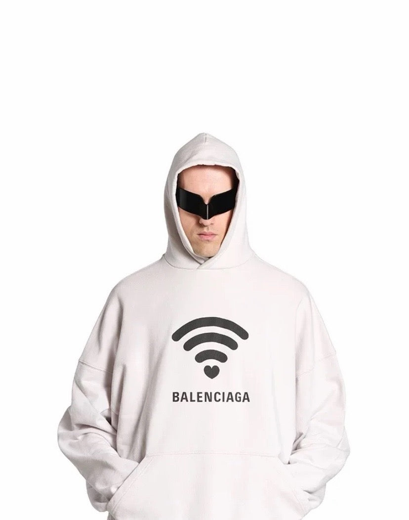 Black Cotton Graphic Pullover - Men's