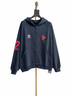Navy Cotton Patch Zip-Through - Men's