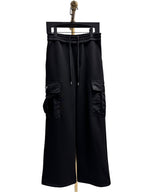 Black Cotton Drawstring Cargo - Men's