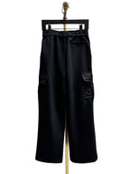 Black Cotton Drawstring Cargo - Men's