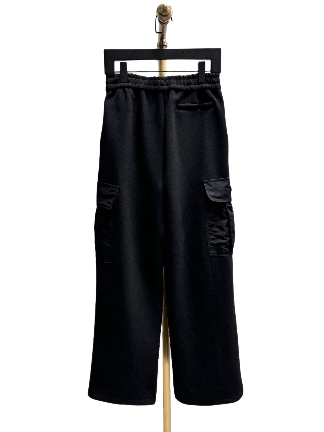 Black Cotton Drawstring Cargo - Men's