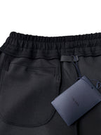 Black Cotton Drawstring Cargo - Men's