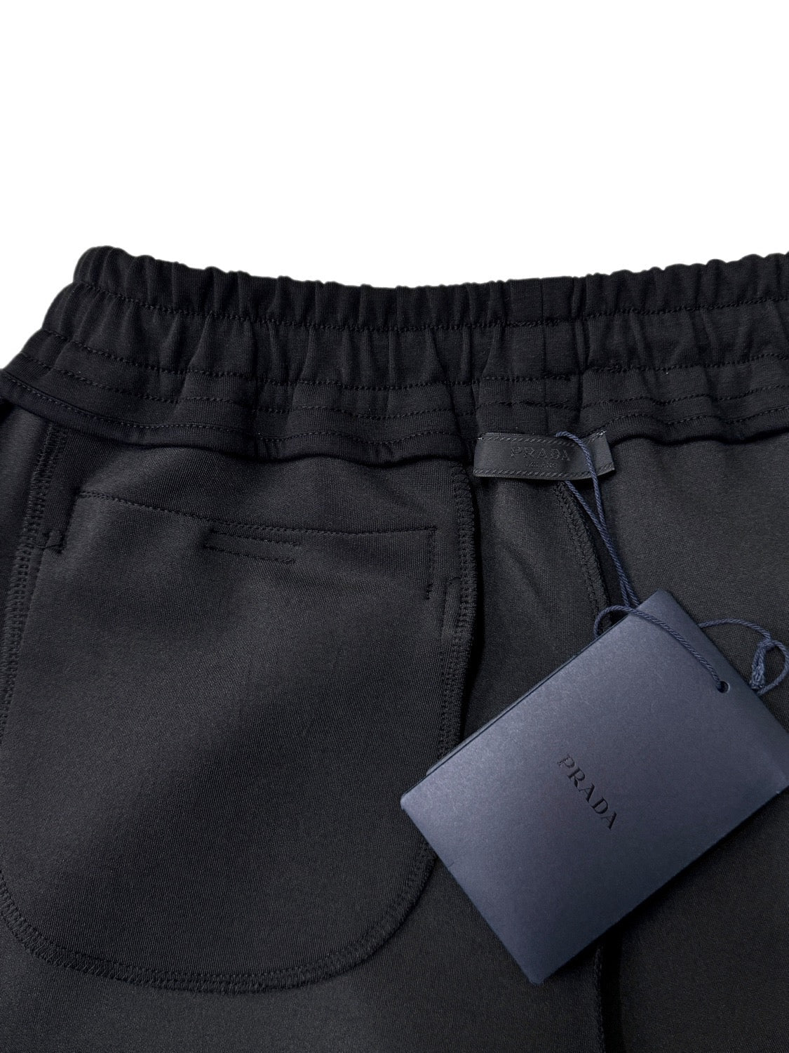 Black Cotton Drawstring Cargo - Men's