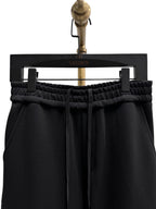 Black Cotton Drawstring Cargo - Men's
