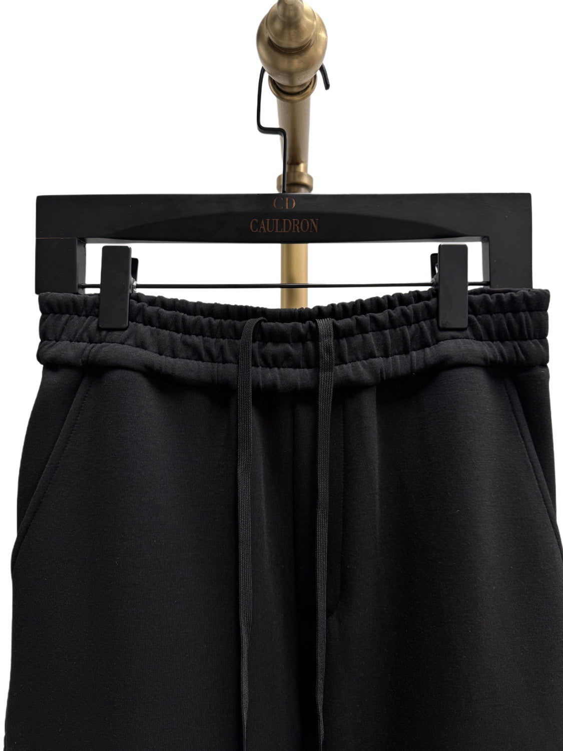 Black Cotton Drawstring Cargo - Men's