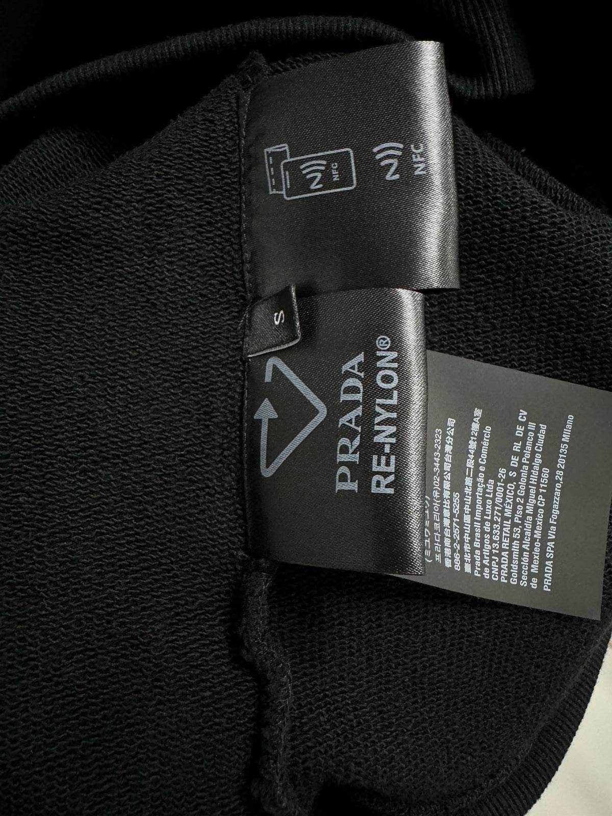 Black Cotton Logo Zip-Through - Men's