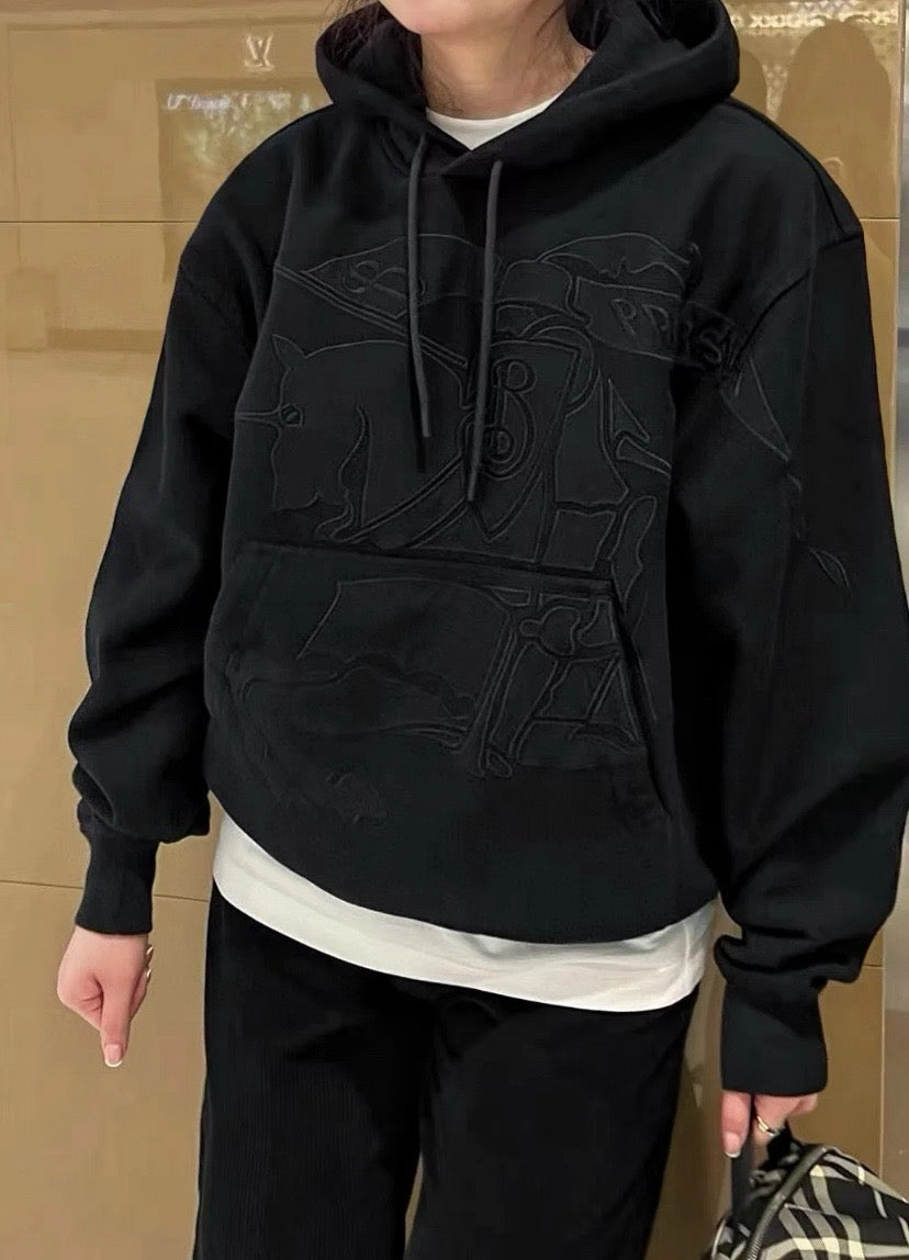 Tonal Print Hoodie - Men's