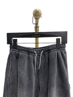 Washed Wide-Leg Trousers - Men's