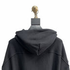Black Cotton Plain Zip-Through - Men's