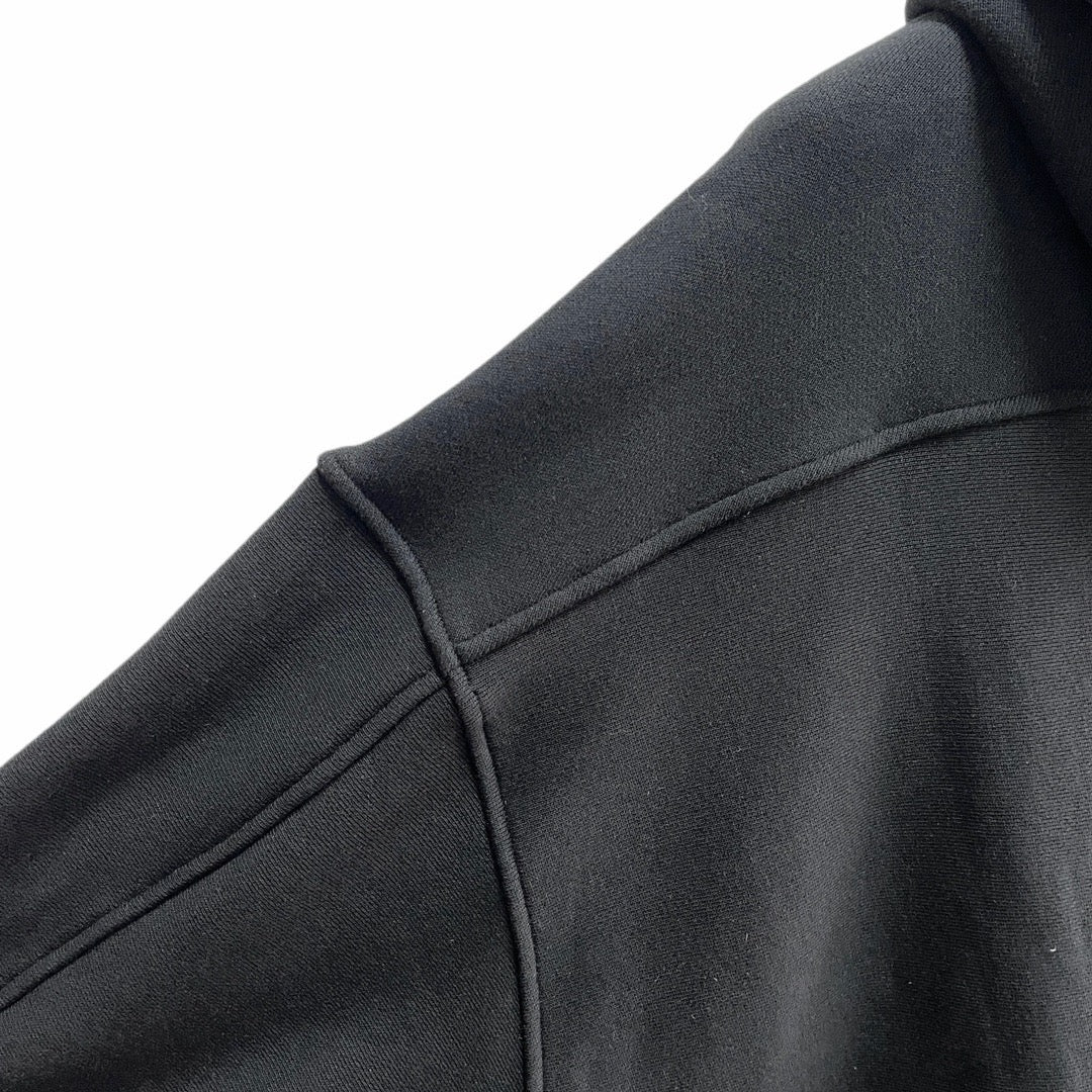 Black Cotton Plain Zip-Through - Men's