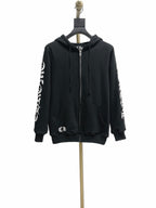 Black Cotton Sleeve Graphic Zip-Through - Men's