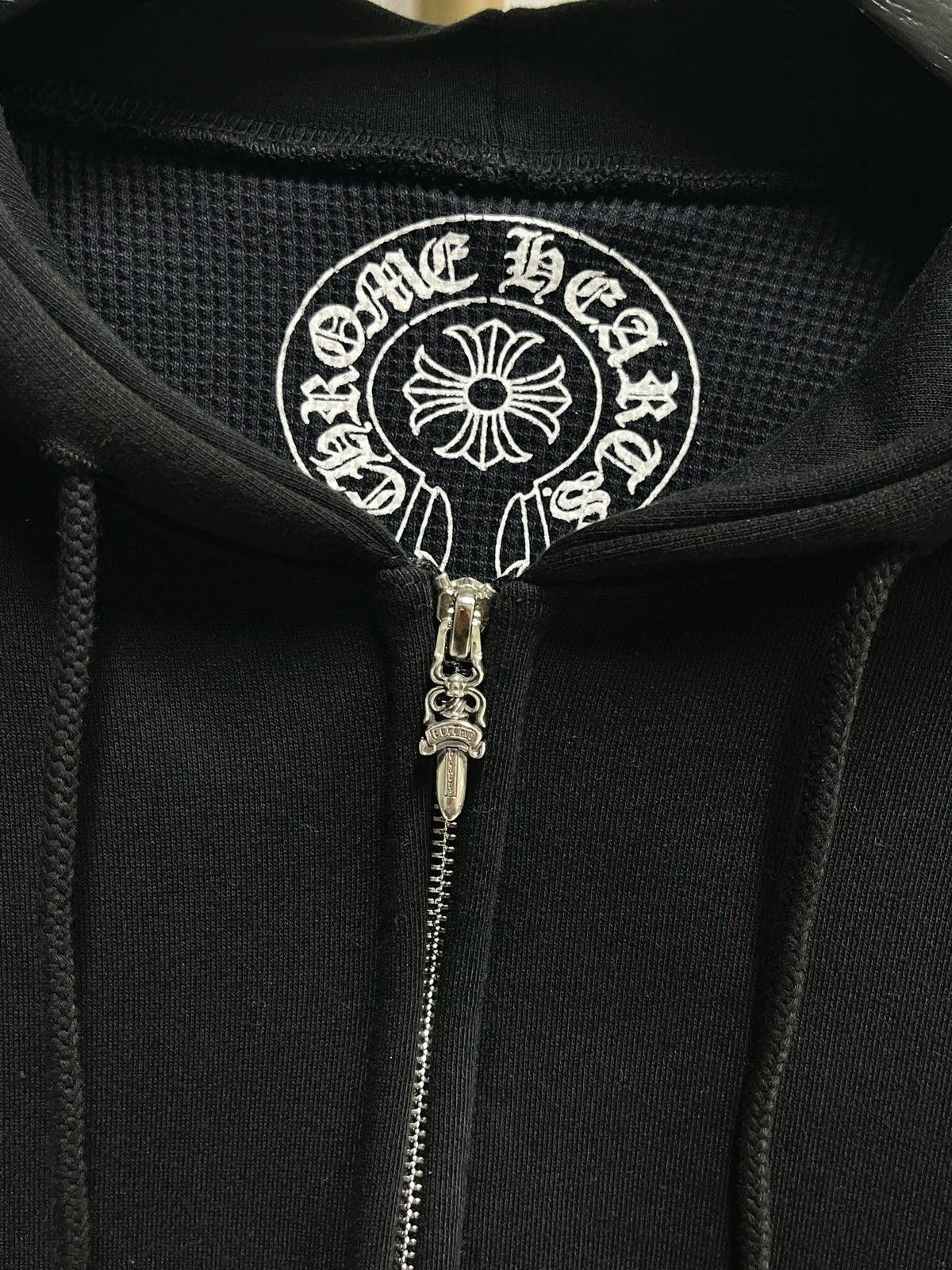 Black Cotton Sleeve Graphic Zip-Through - Men's