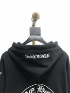 Black Cotton Sleeve Graphic Zip-Through - Men's