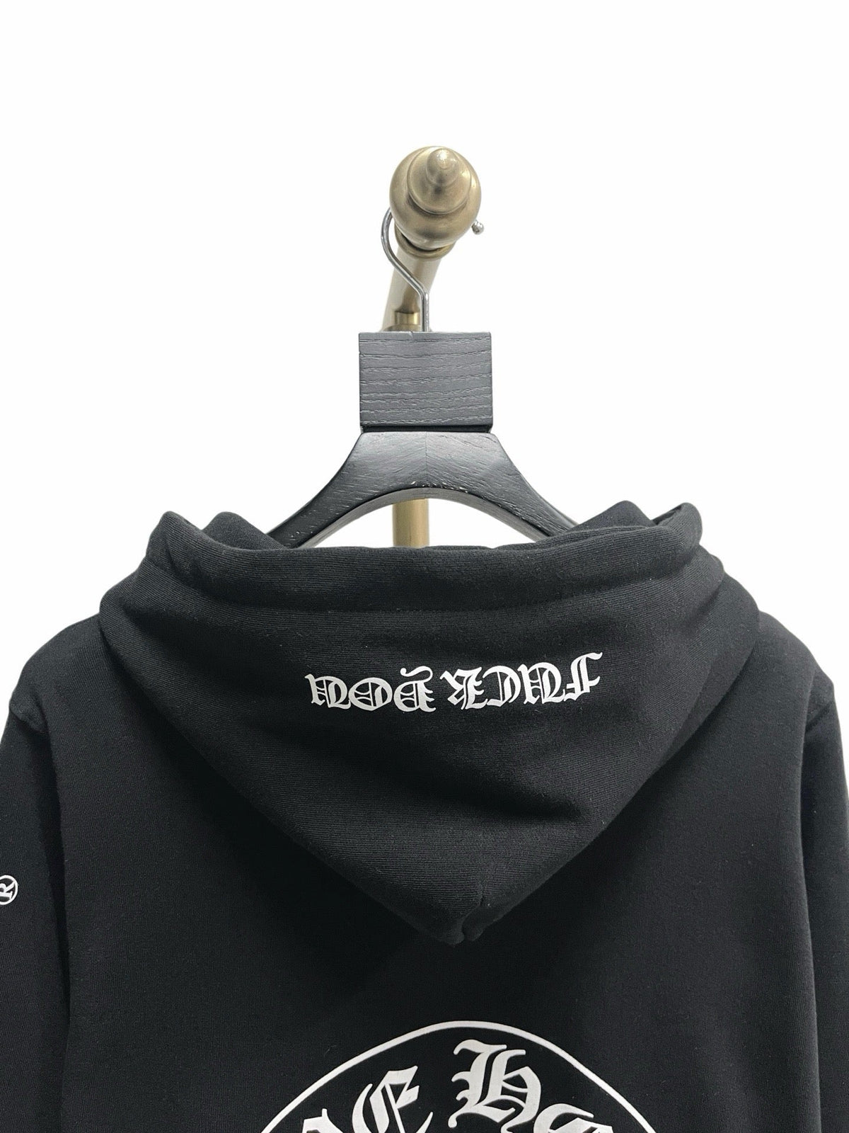 Black Cotton Sleeve Graphic Zip-Through - Men's