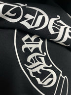 Black Cotton Sleeve Graphic Zip-Through - Men's