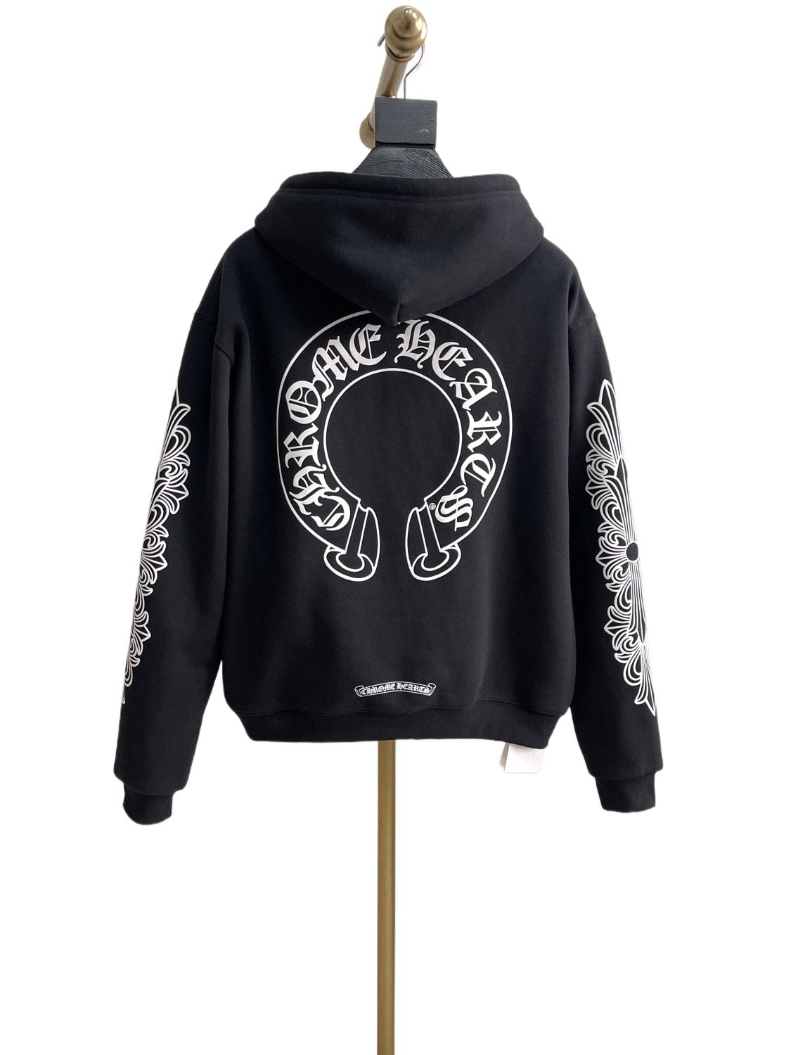 Black Cotton Sleeve Print Zip-Through - Men's