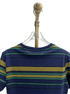 Navy Cotton Striped Short-Sleeve - Men's