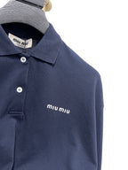 Navy Cotton Plain Long-Sleeve - Men's