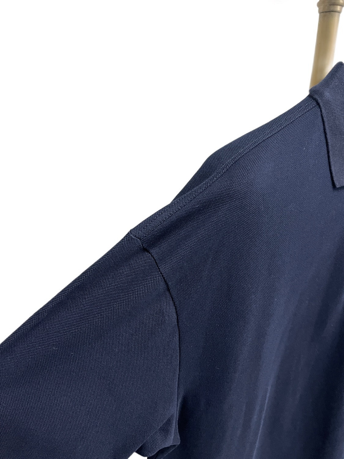 Navy Cotton Plain Long-Sleeve - Men's