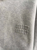 Grey Cotton Plain Zip-Through - Men's