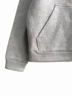 Grey Cotton Plain Zip-Through - Men's