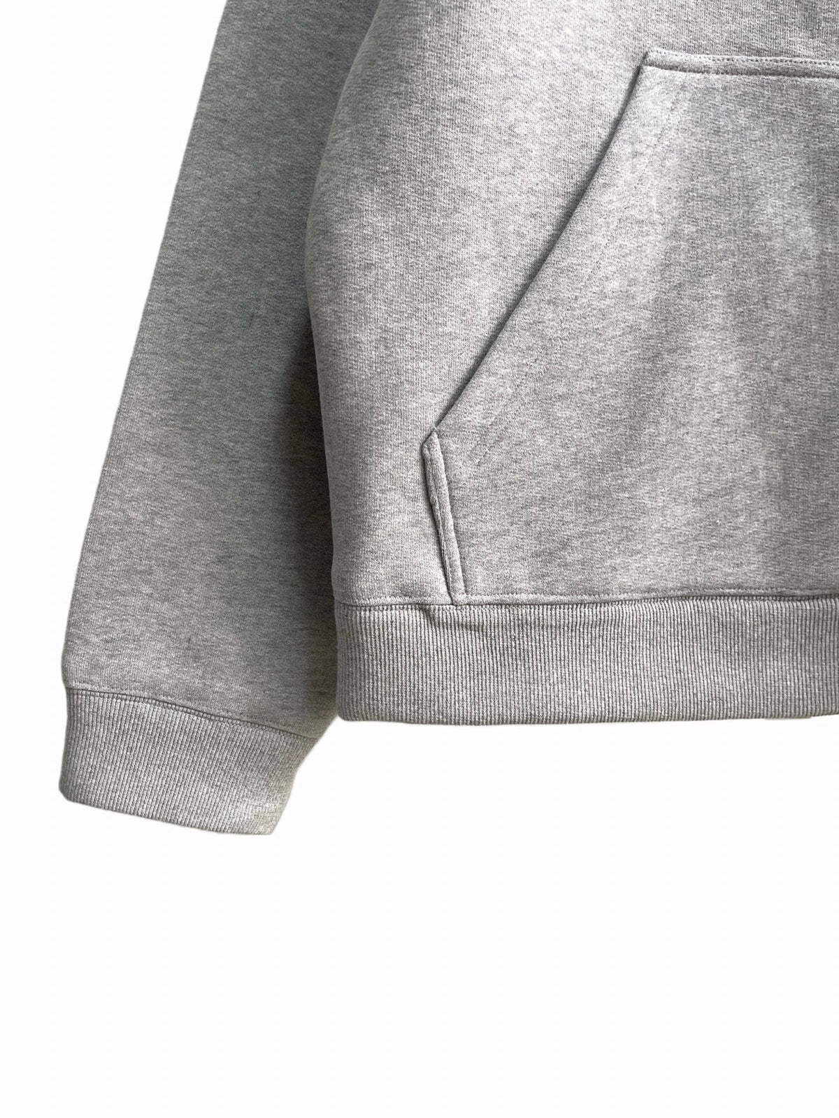 Grey Cotton Plain Zip-Through - Men's