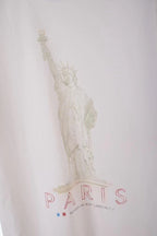 Cream Cotton Text Print Short-Sleeve - Men's