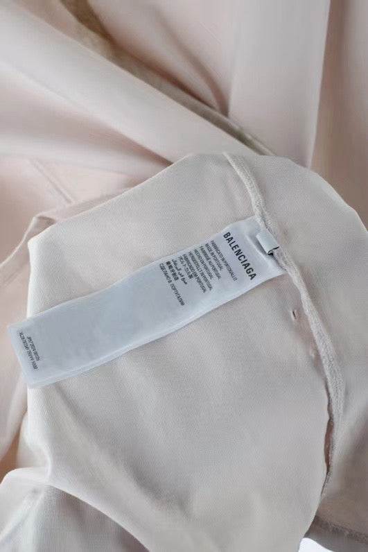Cream Cotton Text Print Short-Sleeve - Men's