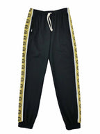 Black Cotton Side Tape Joggers - Men's