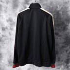 Black Jersey Web Stripe Track - Men's