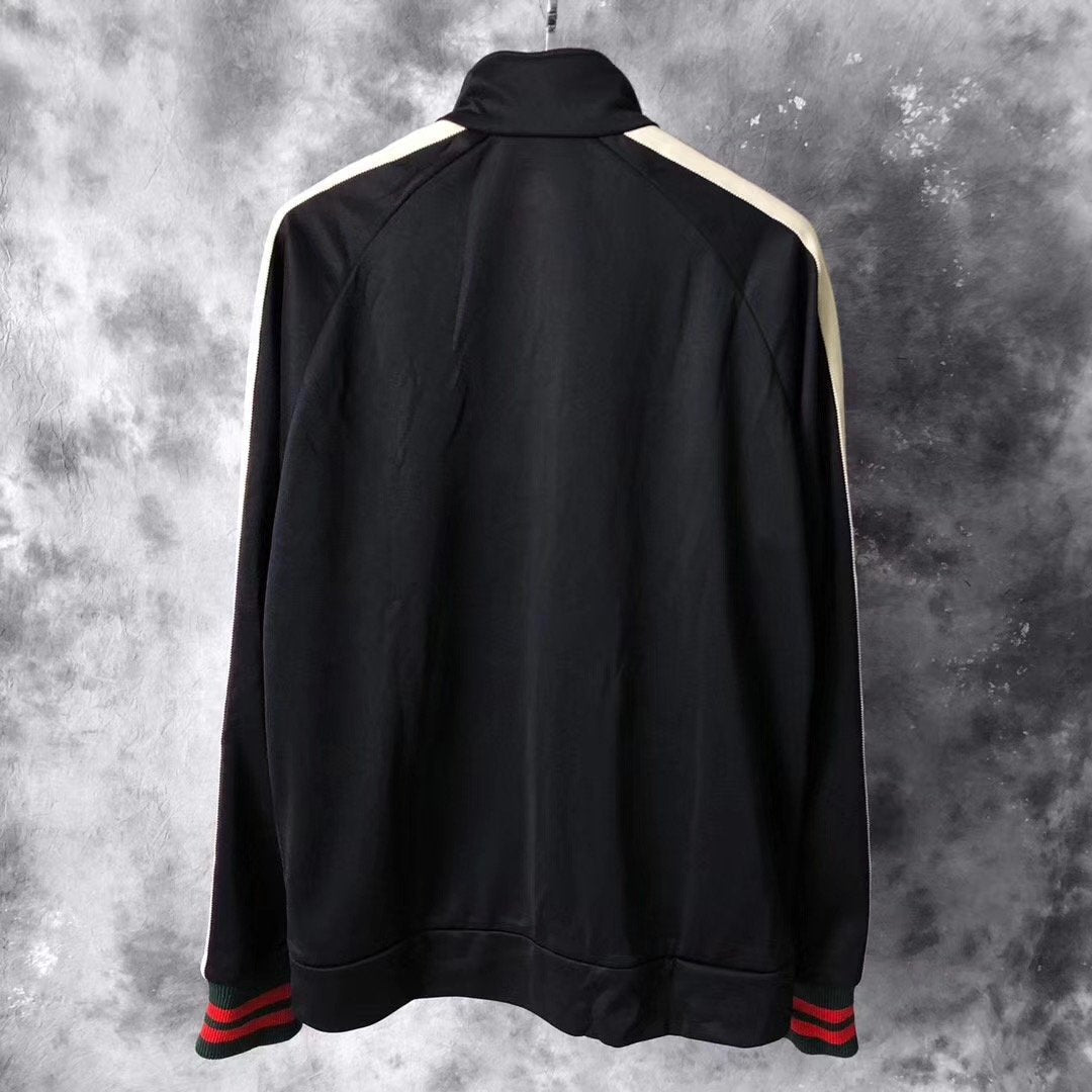 Black Jersey Web Stripe Track - Men's