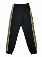Black Cotton Side Tape Joggers - Men's