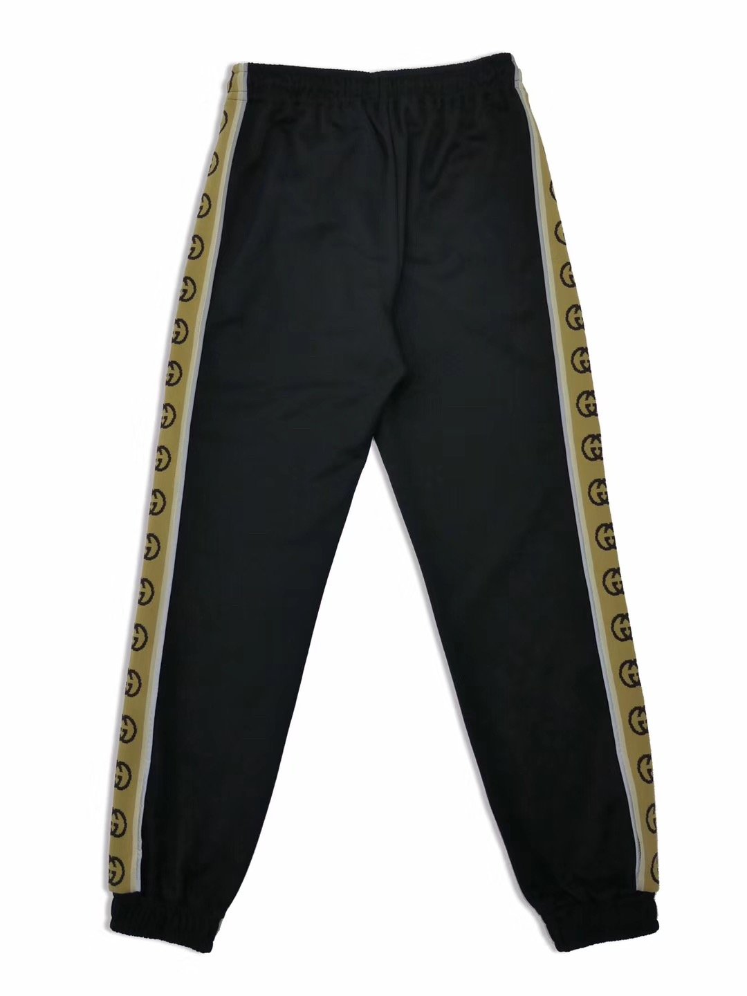 Black Cotton Side Tape Joggers - Men's