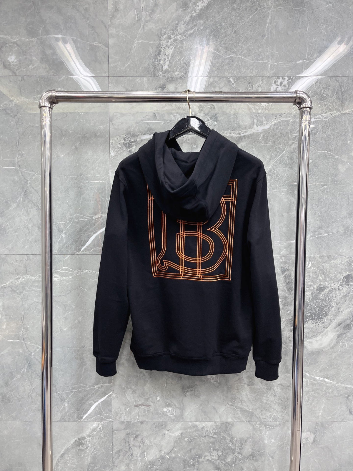 Black Cotton Plain Zip-Through - Men's