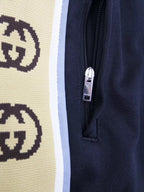Black Cotton Side Tape Joggers - Men's