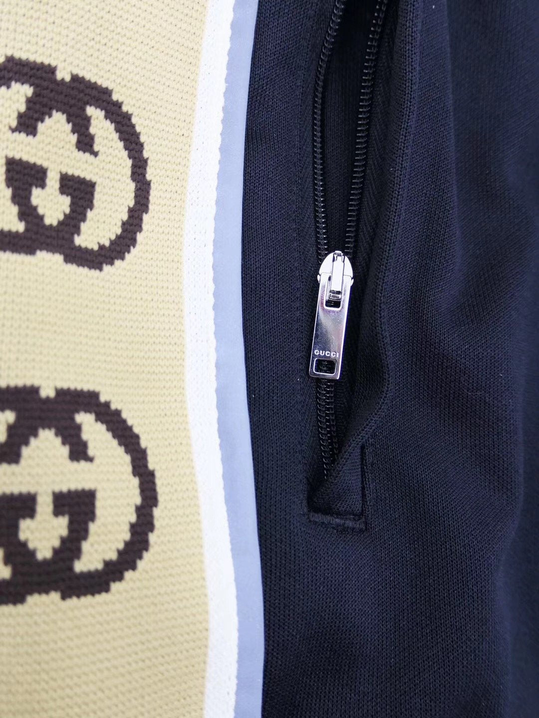 Black Cotton Side Tape Joggers - Men's