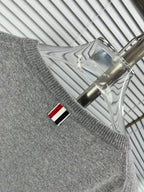 4-Bar Crewneck Navy Knit - Men's
