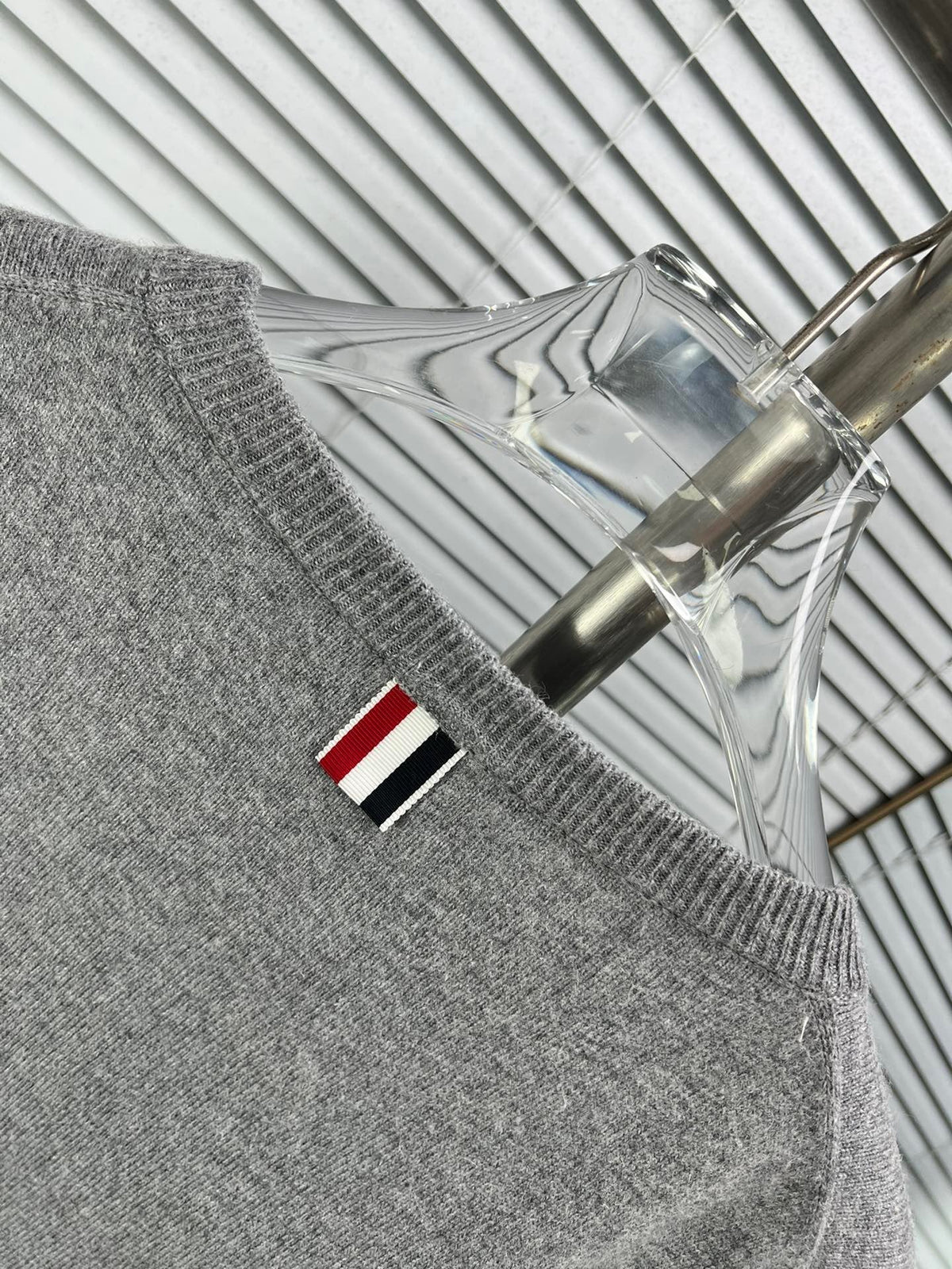 4-Bar Crewneck Navy Knit - Men's